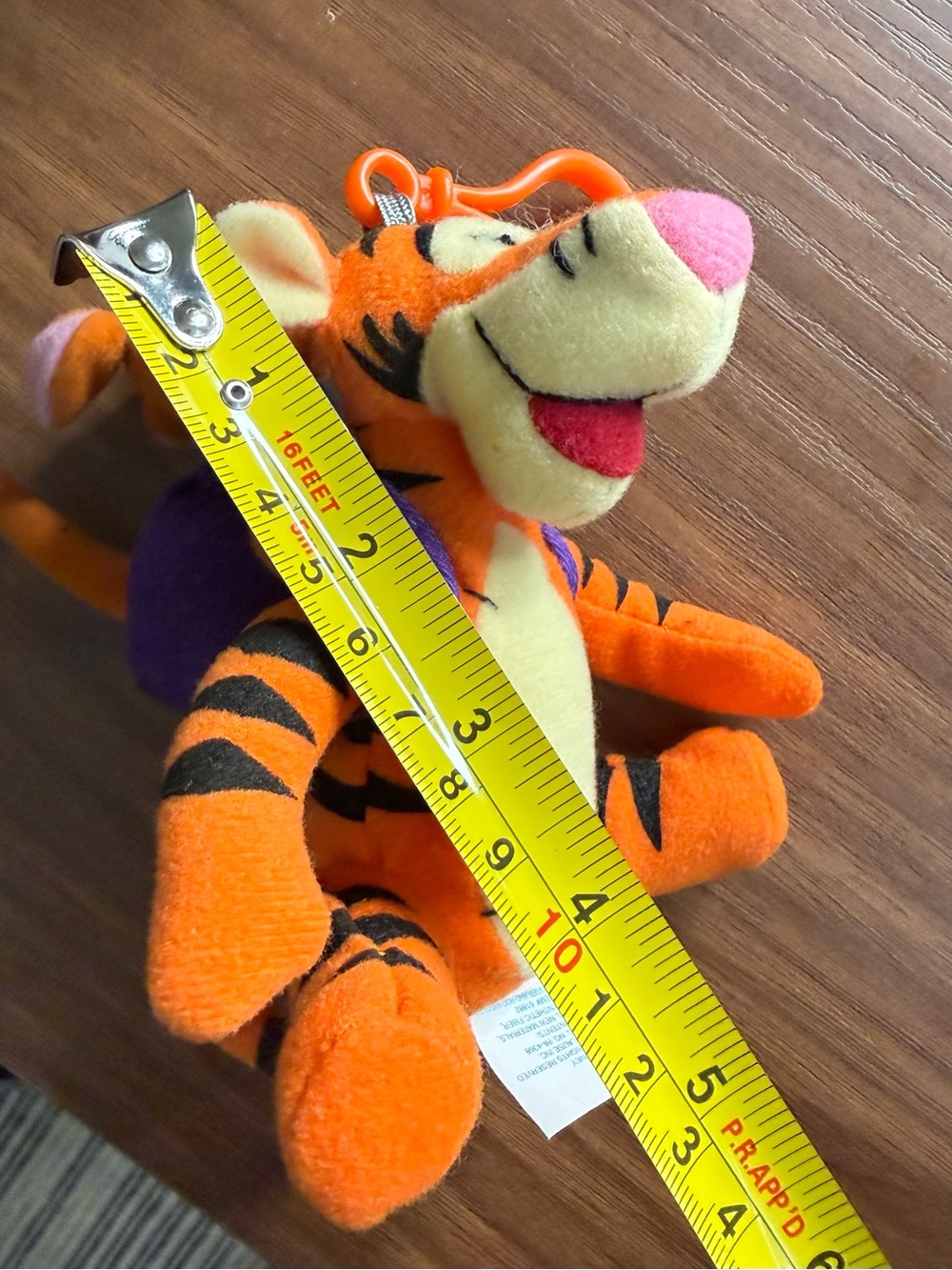 Vintage Disney Tigger & Roo Plush Backpack Clip Keychain - Picture 5 of 5